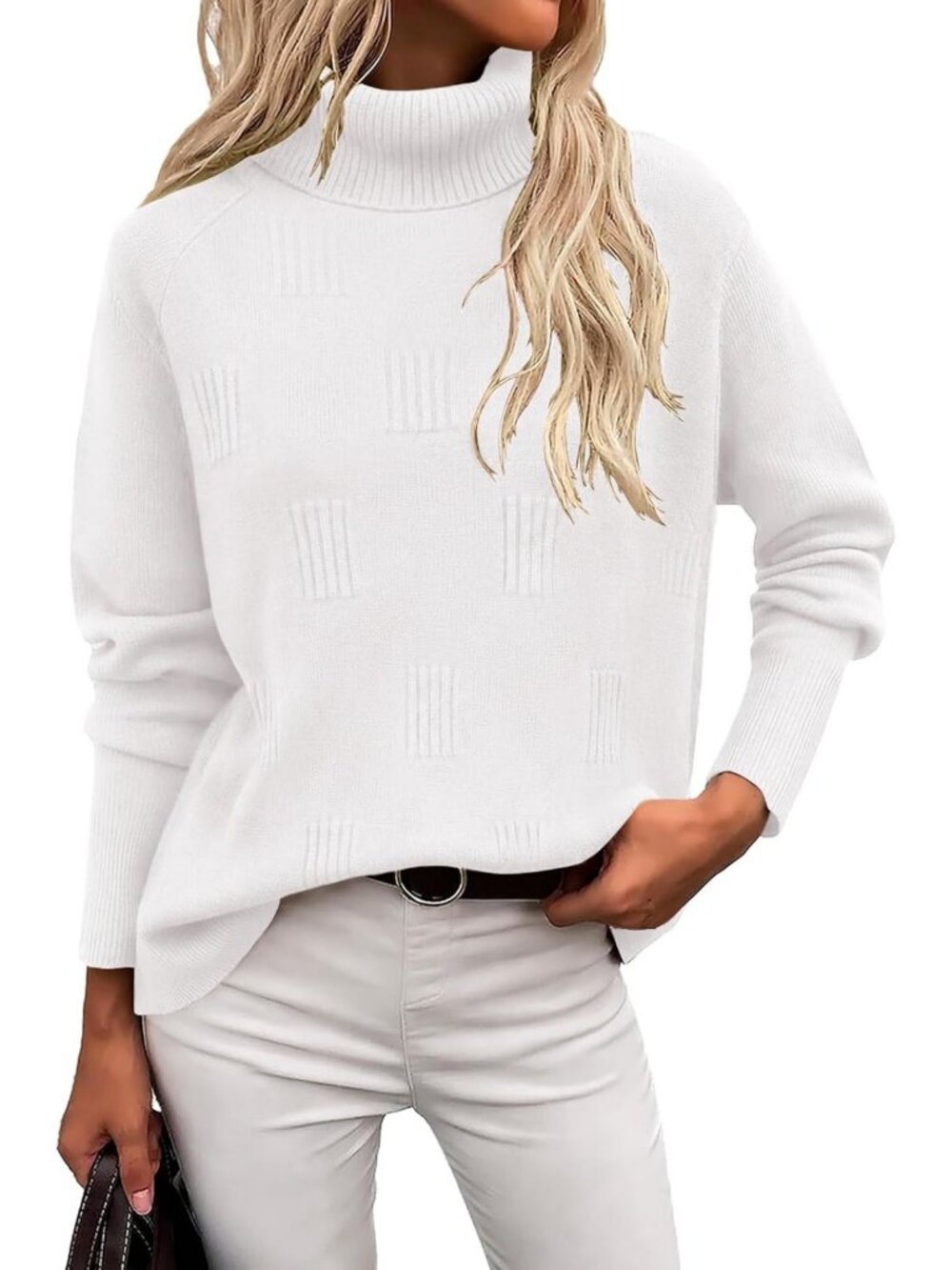 Cozy Turtleneck Sweater for Women | Long Sleeve Knitted Top | Fall Winter